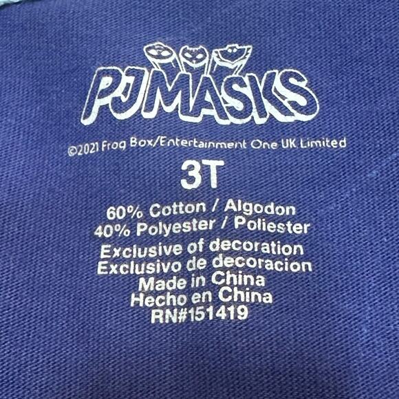 Blue PJ Masks One Piece Pajamas sz 3T Hooded PJ Masks Pajamas - Picture 8 of 11
